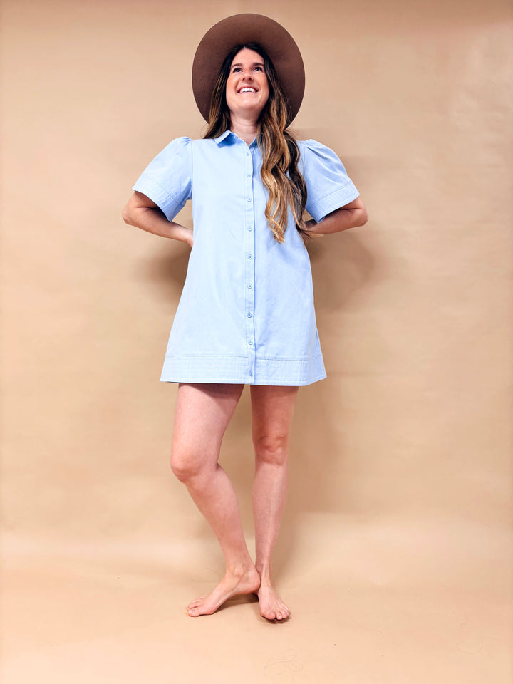 Brynn Short Sleeve Button Down Dress