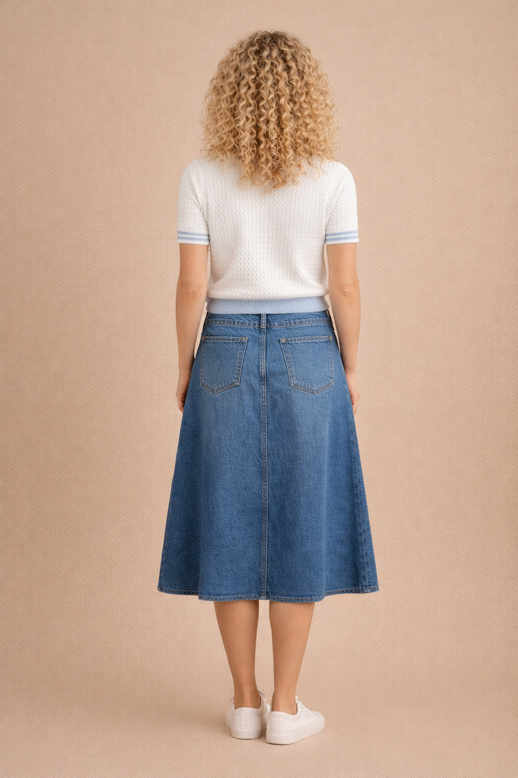 Quinn Button Down Collared Short Sleeve Knit Top