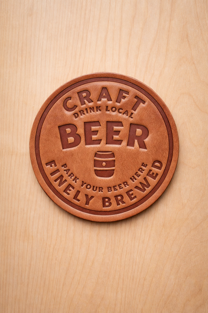 Hand Pressed Leather Coasters