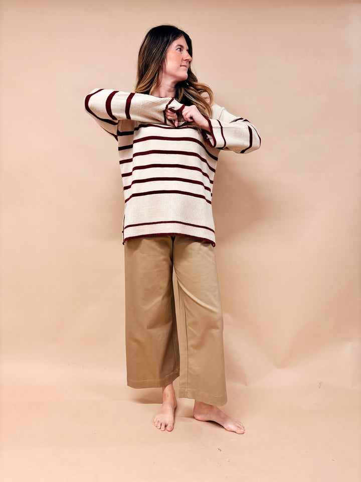 Celeste Striped Tunic Sweater