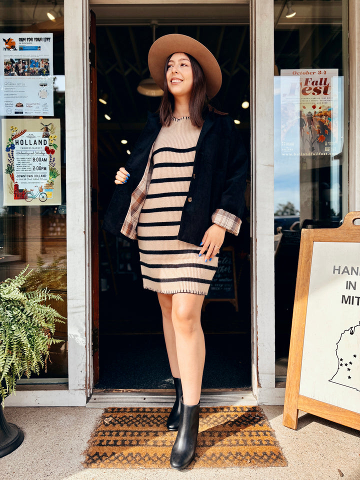 Allie Stitch Detail Sweater Dress