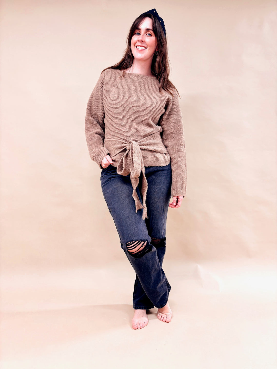 Athena Tie Waist Sweater