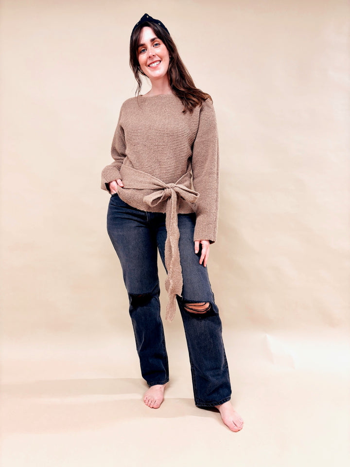 Athena Tie Waist Sweater