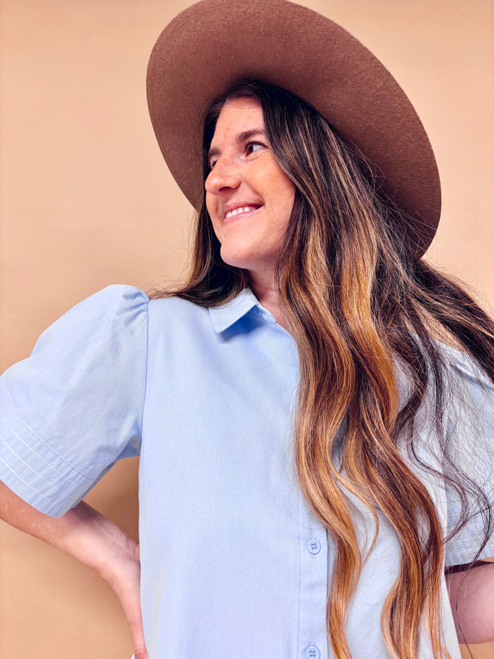 Brynn Short Sleeve Button Down Dress