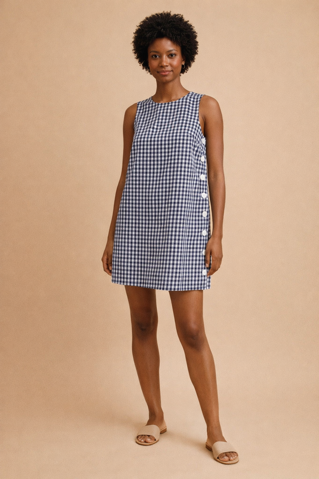 Harlow Gingham Side Button Mini Dress – Brick + Ivy Market
