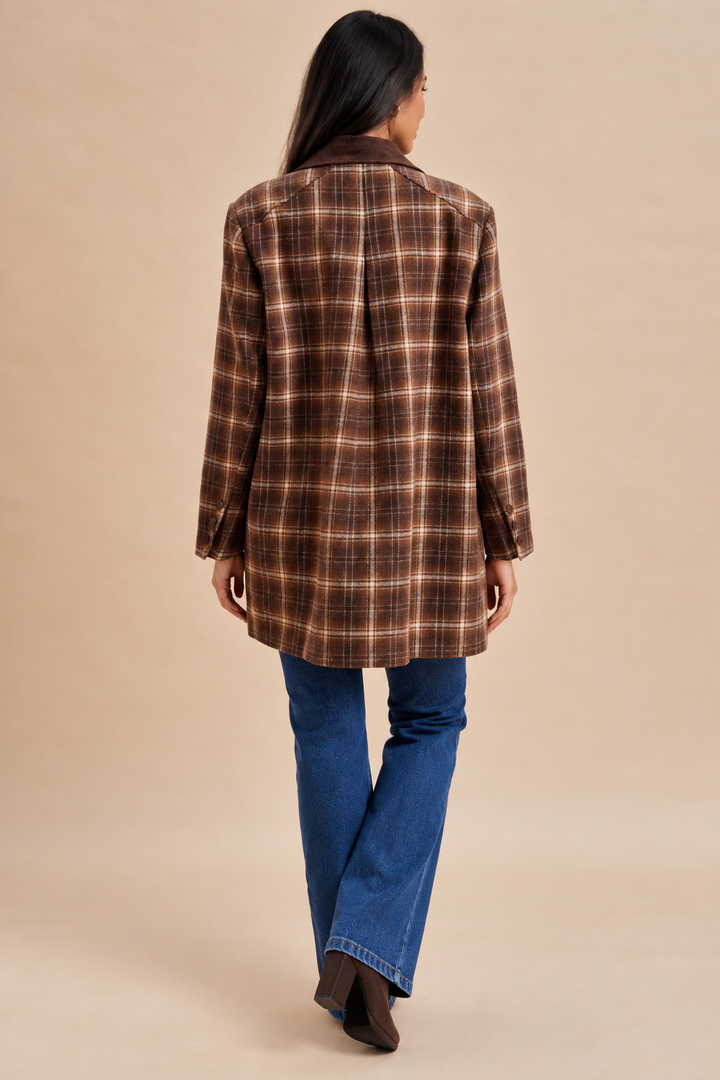 Pippa Plaid Relaxed Barn Jacket