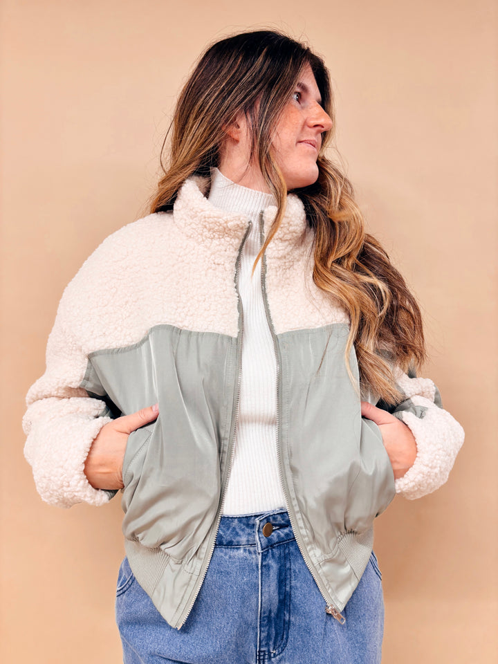 Lauren Shearling Bomber Jacket