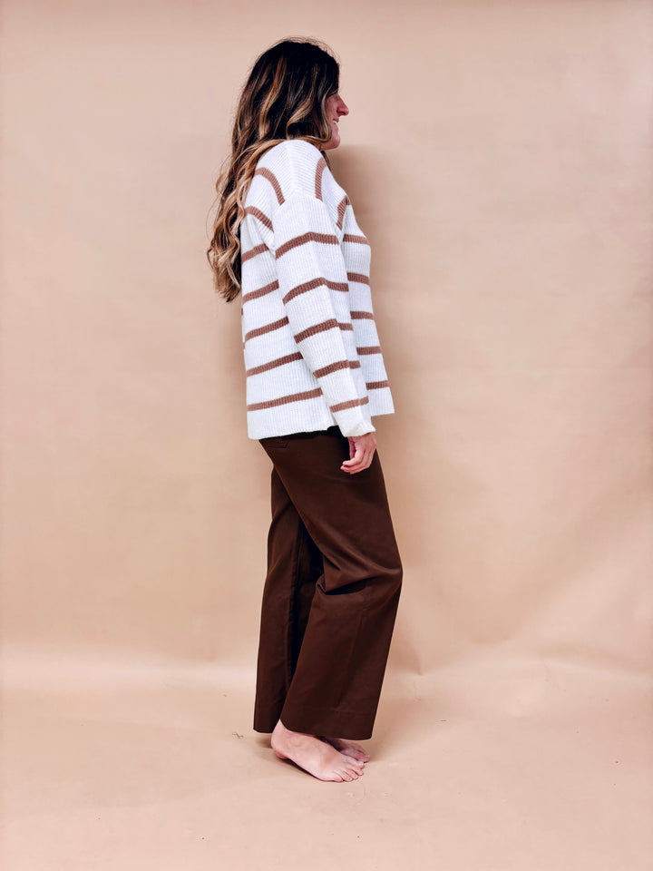 Sienna Striped Boatneck Sweater