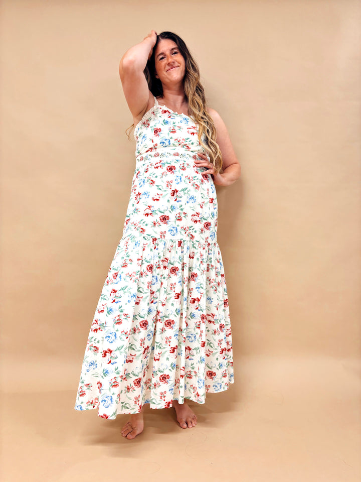 Taylor Floral Print Midi Dress