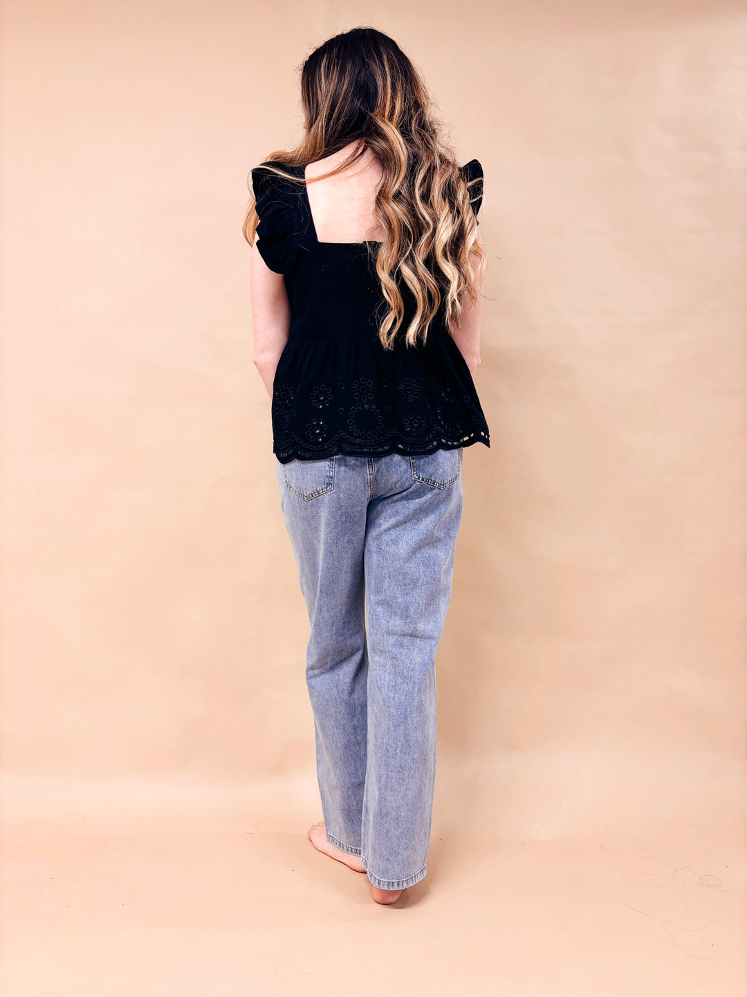 Pyper Eyelet Peplum Blouse