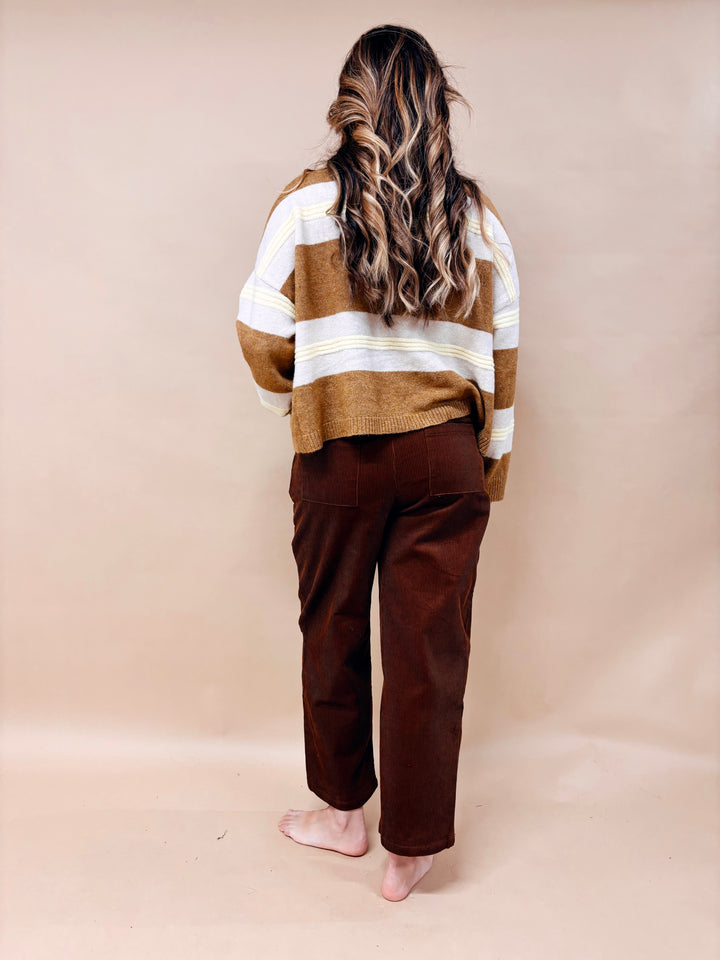 Isadora Striped Polo Sweater