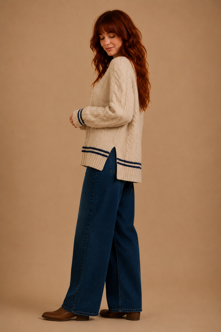 Eudora Oversized Cable Knit Sweater