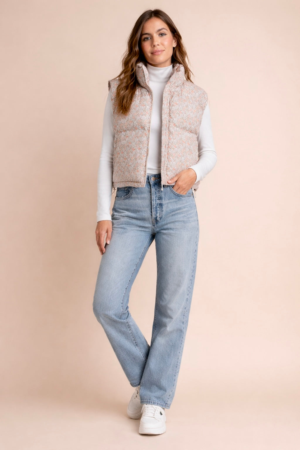 Noah Floral Puffer Vest