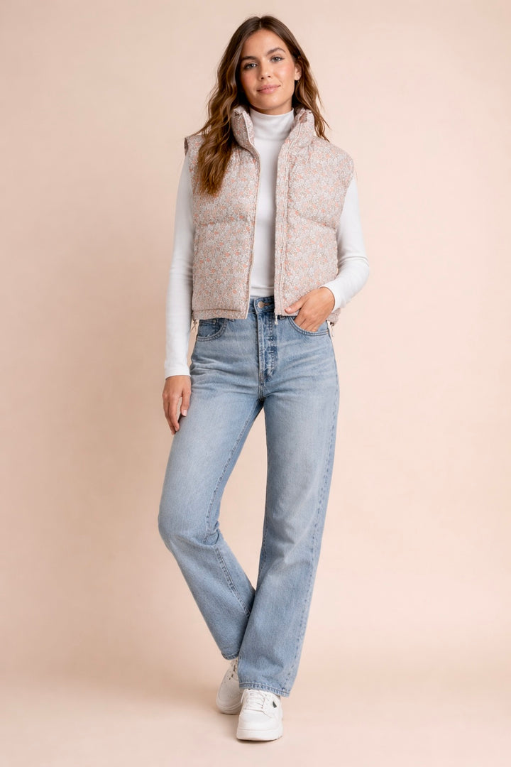 Noah Floral Puffer Vest