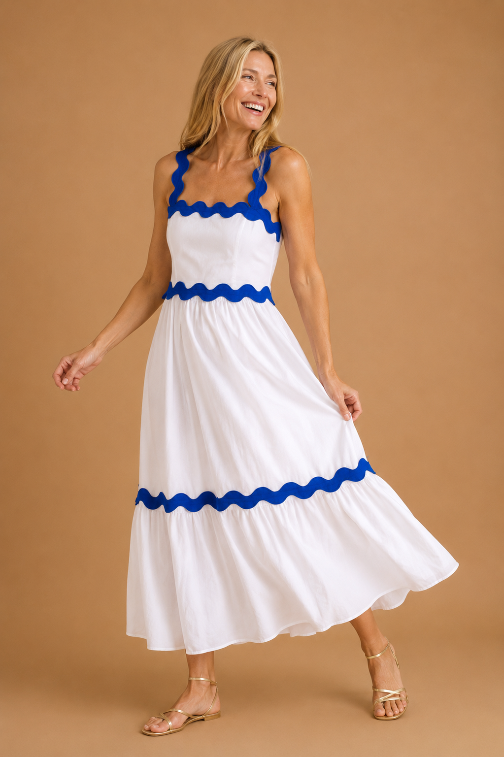Rosalie Ric Rac Midi Dress
