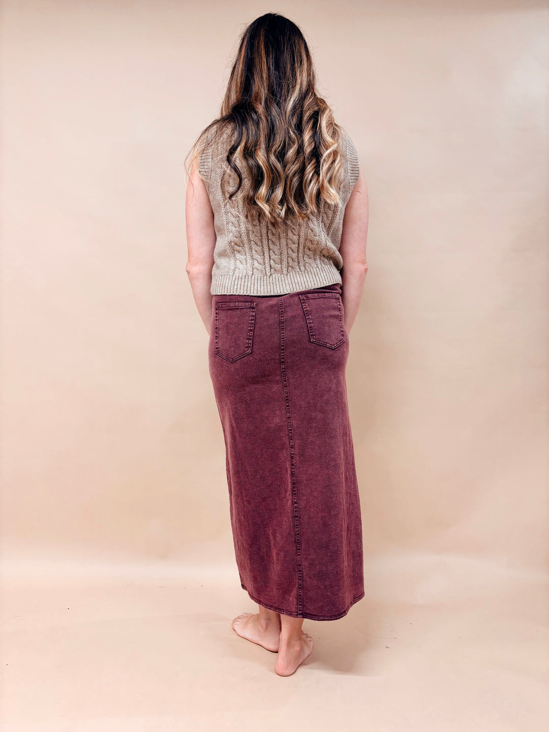 Lauren Cable Knit Button Down Sweater Vest