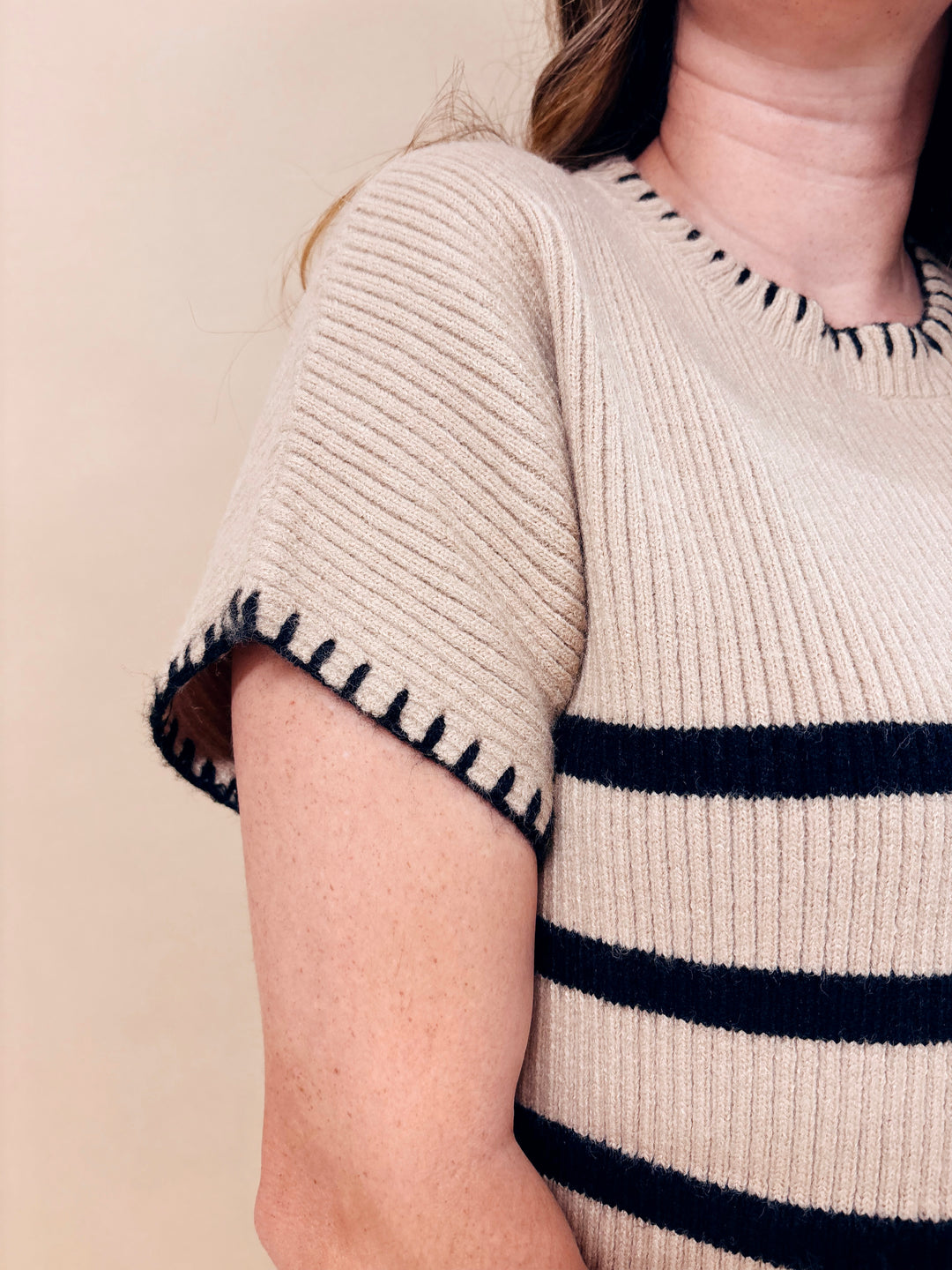 Allie Stitch Detail Sweater Dress