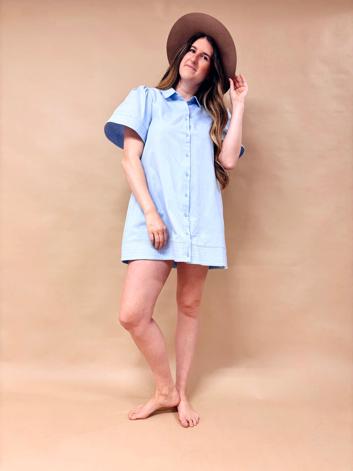 Brynn Short Sleeve Button Down Dress