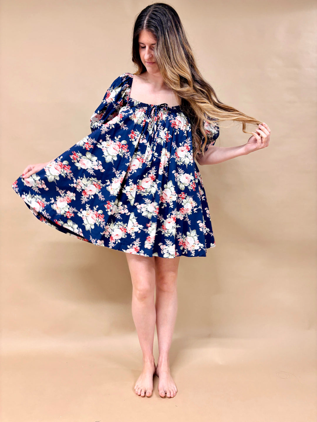 Josie Floral A-Line Mini Dress