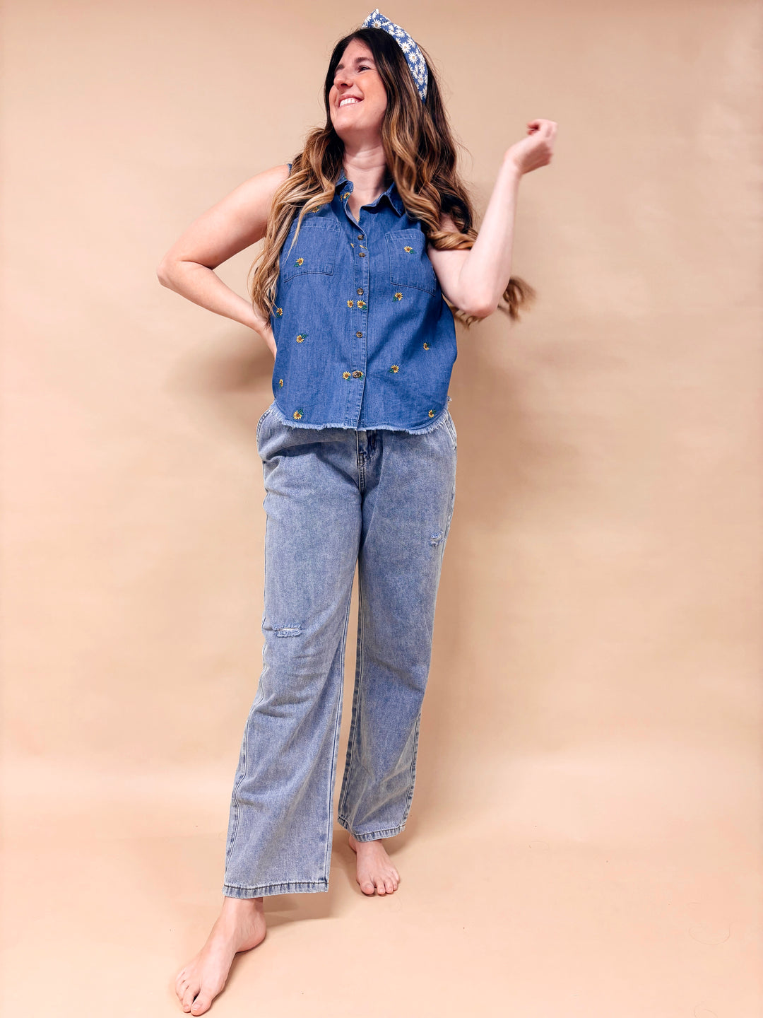 Rylee Fringe Hem Floral Top