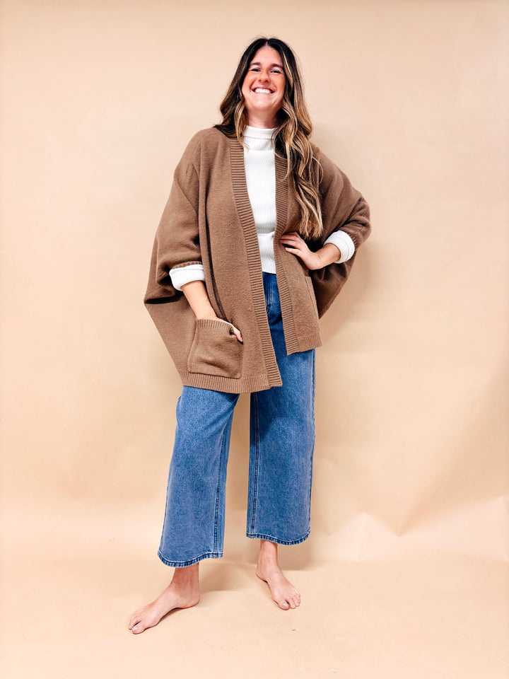 Lydia Dolman Sleeve Open Front Cardigan