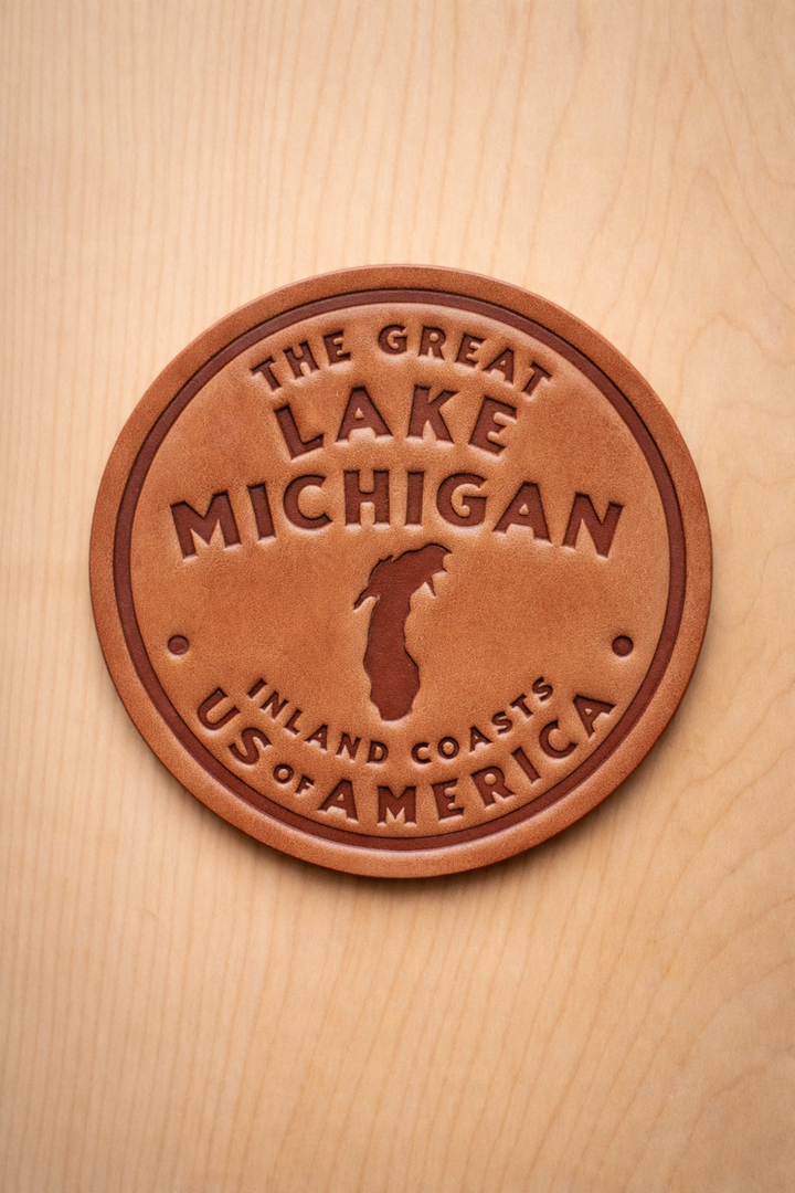 Hand Pressed Leather Coasters