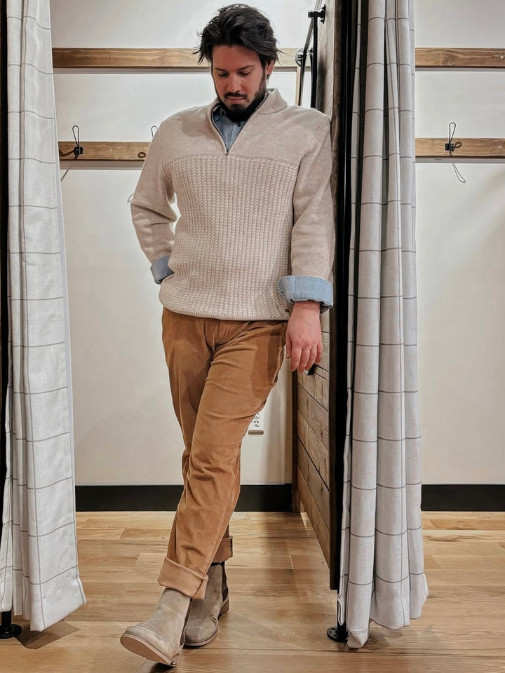 The Woodland Wool Quarter Zip Sweater