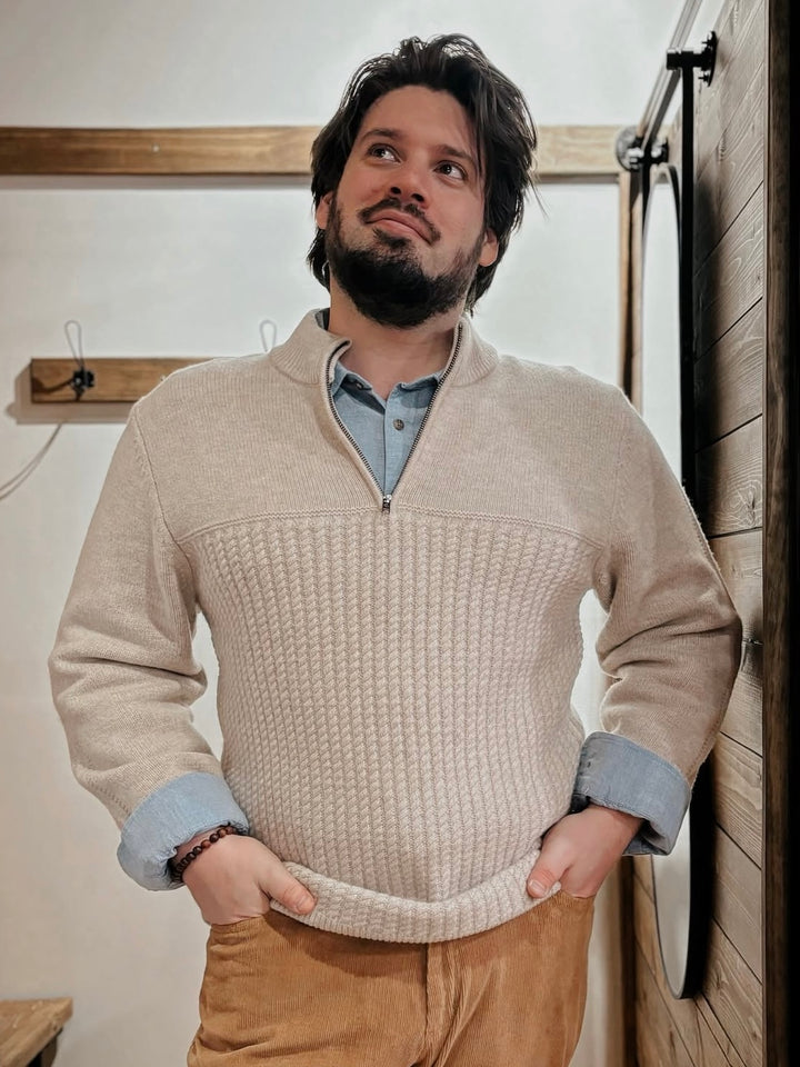 The Woodland Wool Quarter Zip Sweater