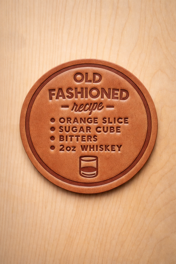 Hand Pressed Leather Coasters