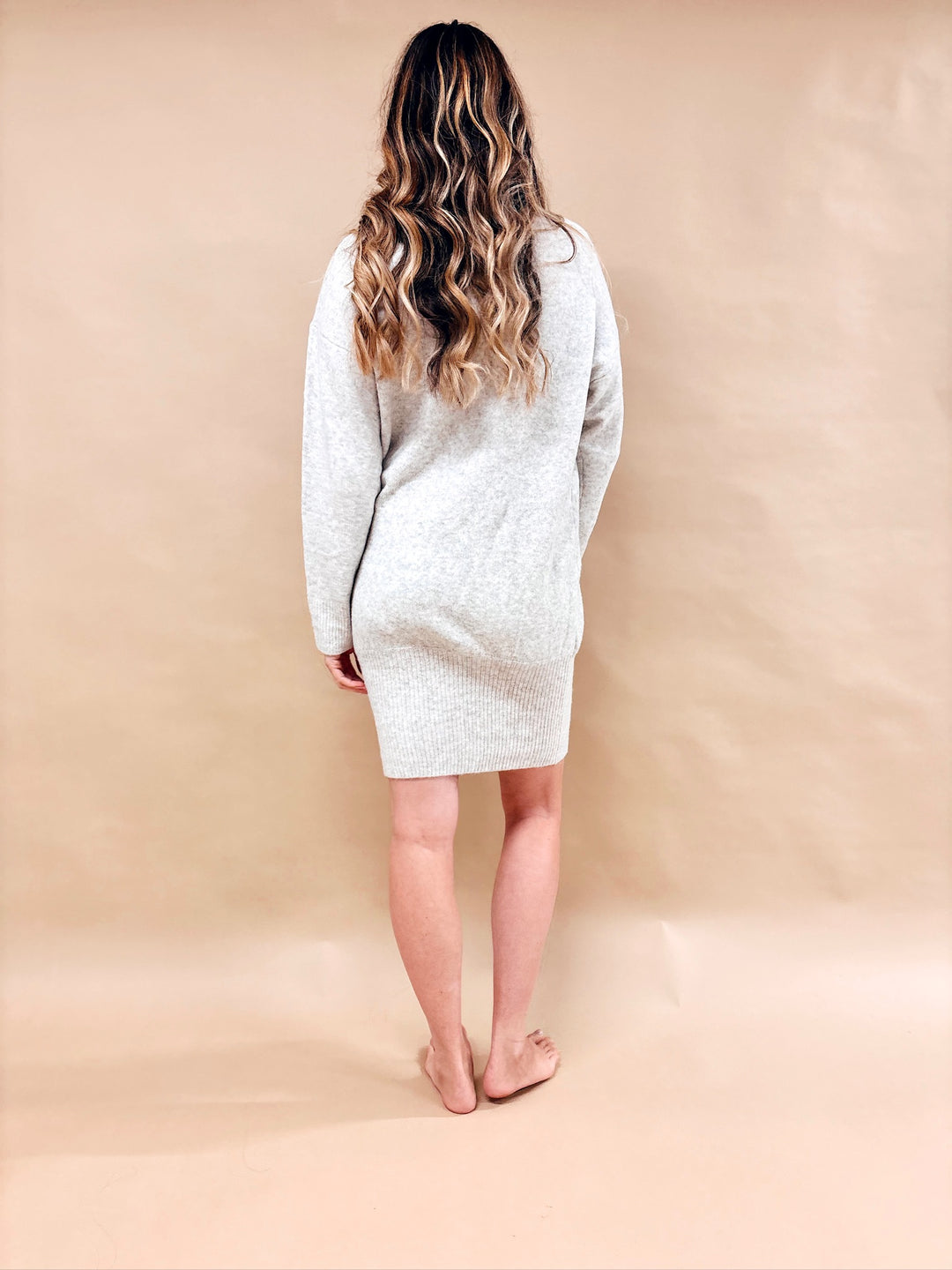 Mercy Turtleneck Soft Knit Wool Blend Mini Dress