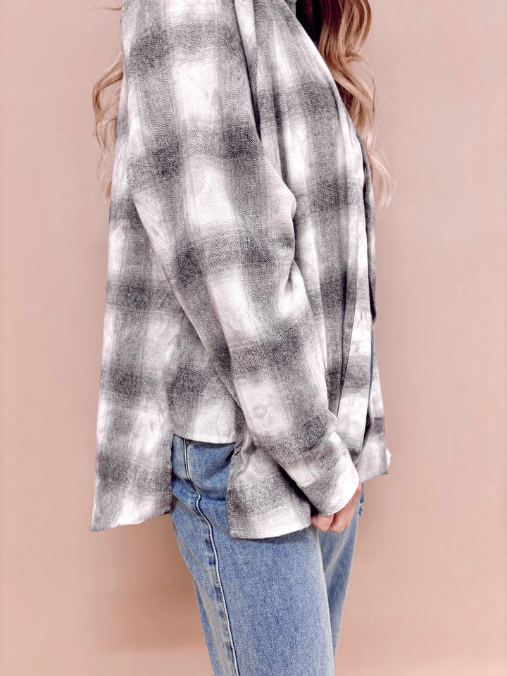 Laura Plaid Washed Flannel Shirt