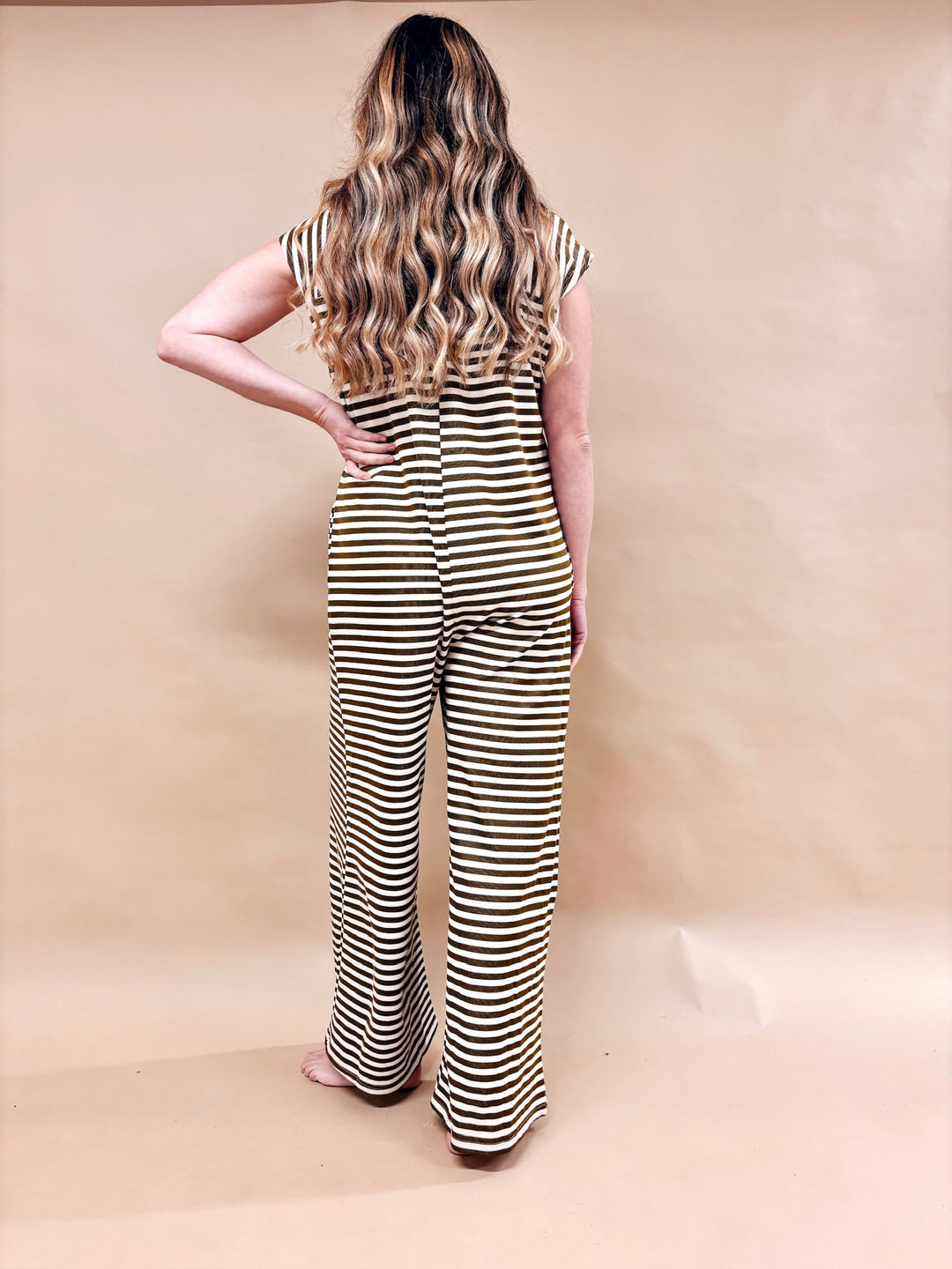 Oaklynn Striped Wide Leg Jumpsuit