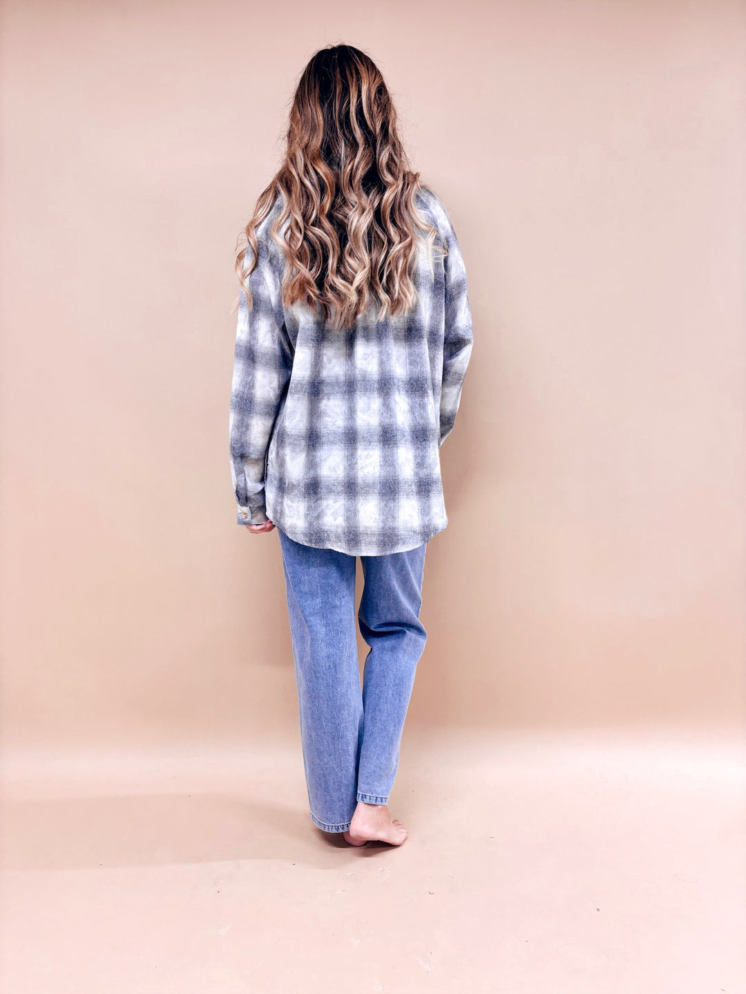 Laura Plaid Washed Flannel Shirt