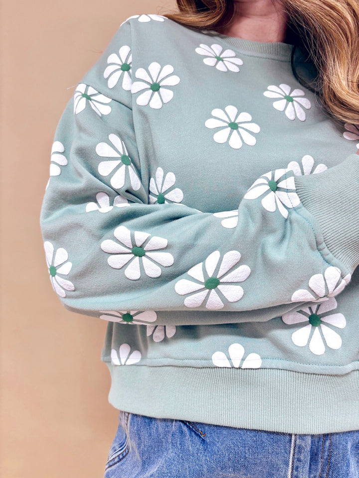 Amara Daisy Round Neck Sweatshirt