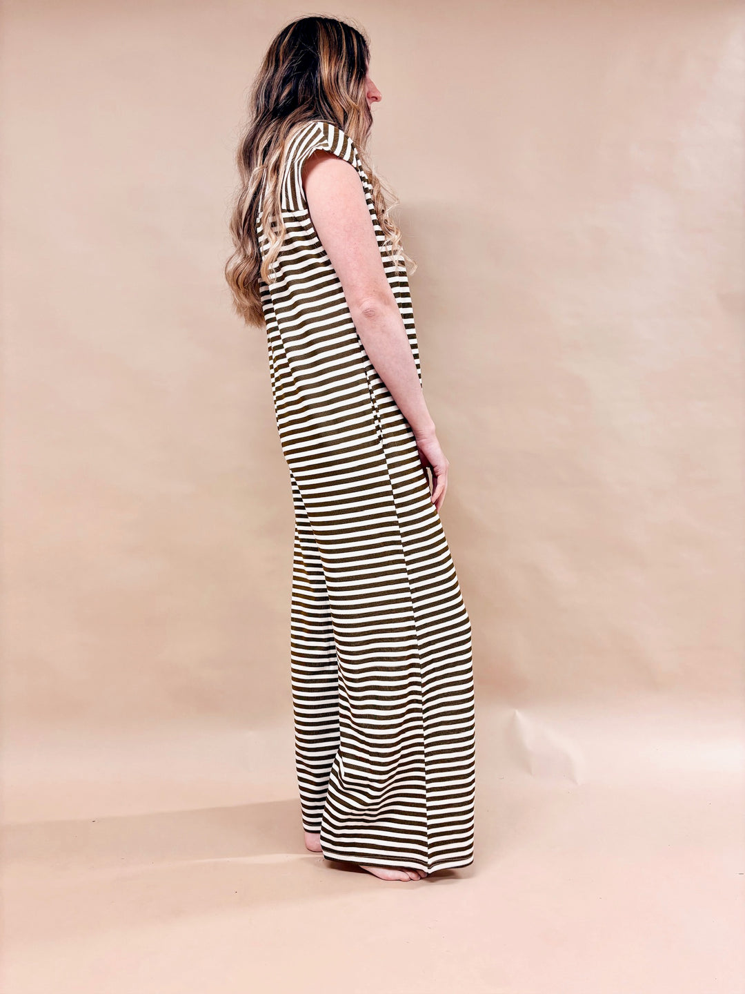 Oaklynn Striped Wide Leg Jumpsuit