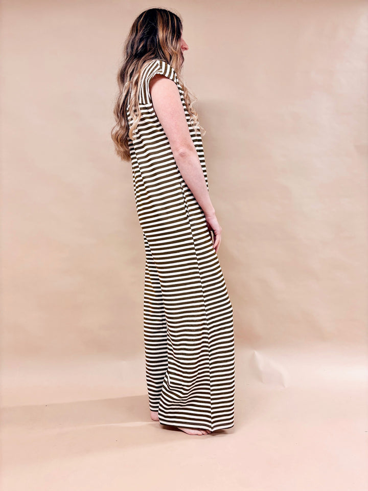 Oaklynn Striped Wide Leg Jumpsuit