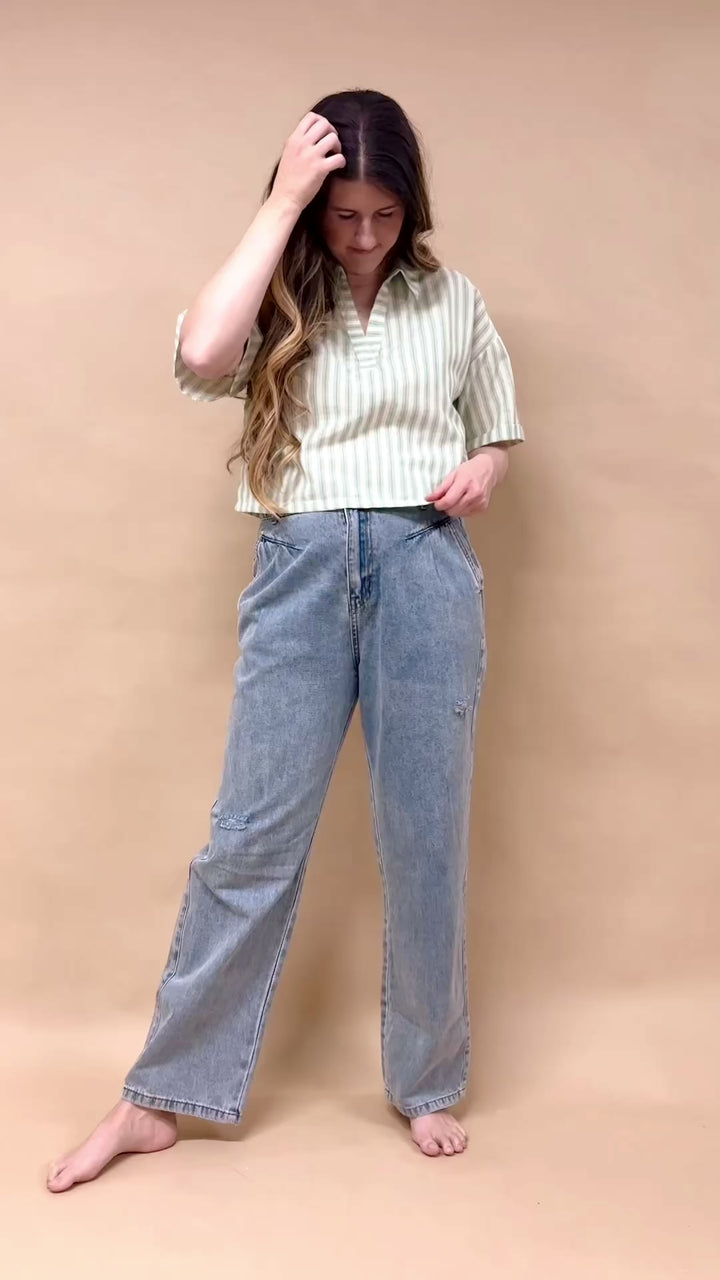 Natalie Polo Crop Top